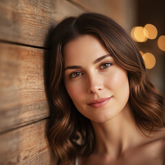 Serene Woman in Golden Hour Field By Generated AI