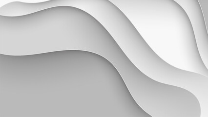 Gray abstract wave background, elegant layered gradient design. Suit for banner, web, brochure, pamflet and presentation