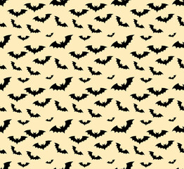 Bats Flying in the Moon Light Seamless Repeat