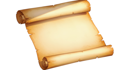 Old Parchment Scroll Realistic Photo Aged Paper Blank Document