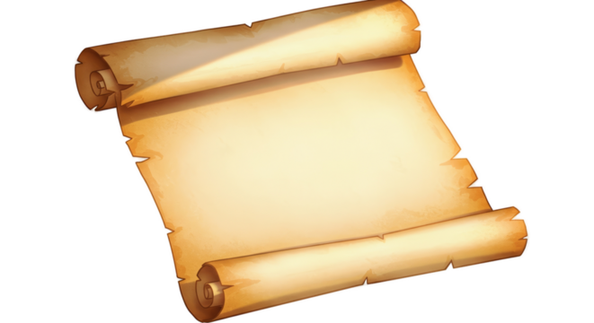 Old Parchment Scroll Realistic Photo Aged Paper Blank Document