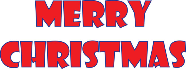 Vector illustration of Merry Christmas text design