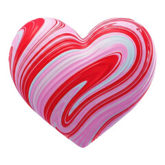 Swirl heart shape isolated on transparent background