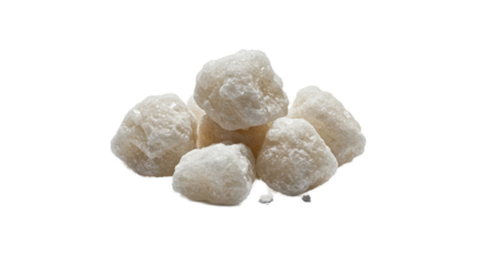 Pile Of Sugar Cubes White Background Illuminated White Sweetener Crystals
