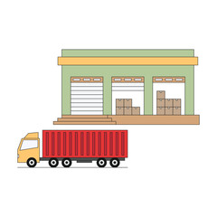 warehouse vector illustration