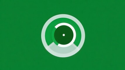 A green background with a white ring that is partially filled with a green segment and a small white dot - Powered by Adobe