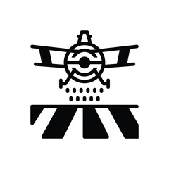 Obraz premium Black solid icon for crop dusting