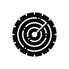 Black solid icon for flight navigation