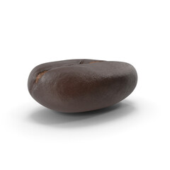 single coffee bean isolated on transparent background, PNG