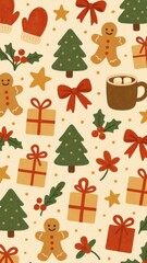 Fototapeta premium Festive holiday-themed mobile wallpaper