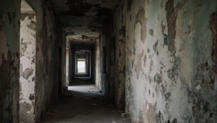 Eerie Hallway - A Dark and Mysterious Passage.