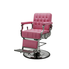 Fototapeta premium Pink Tufted Barber Chair Isolated Realistic 3D Render