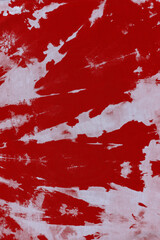 red color tone tie dye  pattern hand dye on cotton fabric abstract texture background.