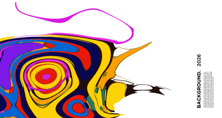 Vibrant abstract liquid marble background with pink, yellow, blue, purple, and orange swirls, creating a textured, colorful pattern ideal for posters or wallpapers.
