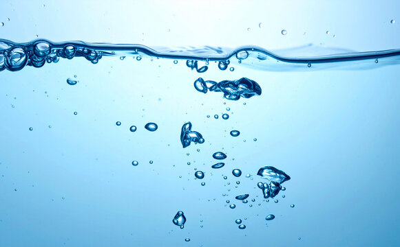 水中に広がる炭酸の泡イメージ　背景　テクスチャ