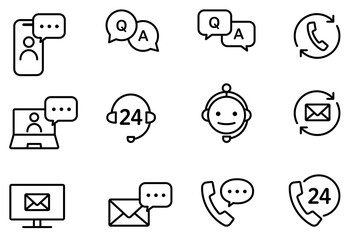 電話・サポートなどカスタマーサービス・カスタマーサポートのアイコン