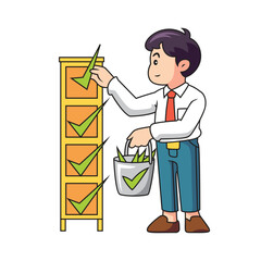 Businessman Rushing to Meet Deadline