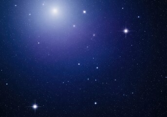 Obraz premium Vast expanse of the night sky filled countless twinkling stars a bright nebula