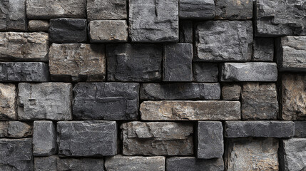 A close-up shot of an intricate stone wall, showcasing textures and patterns