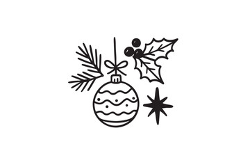 Handdrawn Illustration Christmas Decoration 