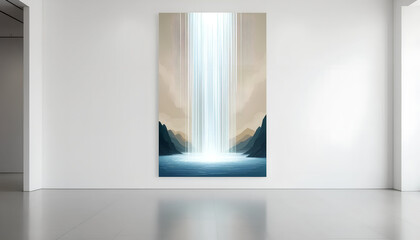 Abstract Light Beam in Gallery