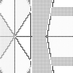 Abstract halftone geometric seamless pattern. Vector illustration
