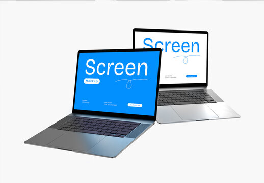 Two Laptop Screen Mockup