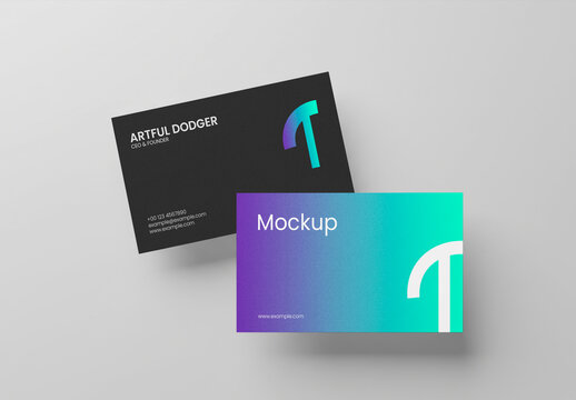 Two Business Card Mockup Template