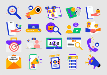 Colorful Job Hiring Element