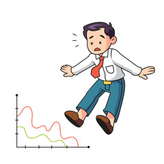 Worried Businessman After Financial Loss