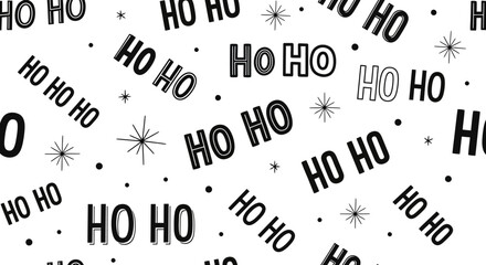 Festive Ho Ho Ho Holiday Pattern for Christmas Cheer and Seasonal Celebrations