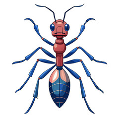 Cartoon Ant Character &ndash; Colorful Insect Illustration with Expressive Eyes