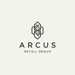 Arcus Retail Group Logo - Geometric Design and Brand Identity.