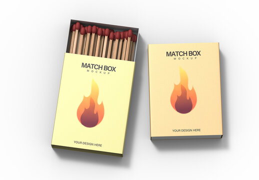 Two Matche Box Mockup