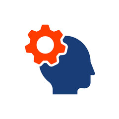 Thinking icon. Vector concept of imagination and development.