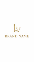 Elegant brand logo featuring initials and brand name in a minimalist design.