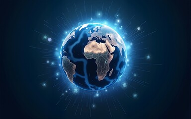 Disruptive education globe background vector geography digital remix. High quality