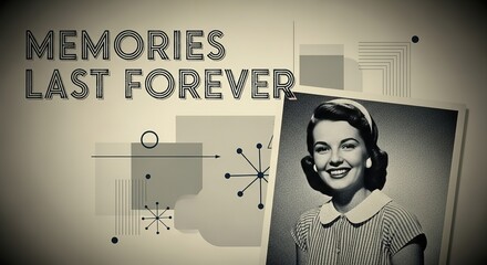 Nostalgic portrait of a smiling woman evokes cherished memories and the passage of time.