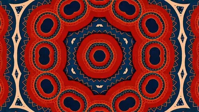 Tradisional retro design, Rotation Colorful Mandalas, Festival Animated Backdrop, Rangoli Ceremony Tradition Background Video