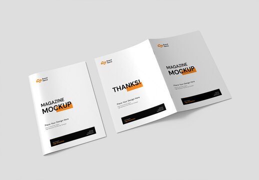 Isolated Magazine Cover Mockup