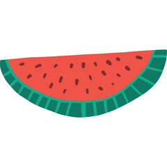 Illustration Of A Watermelon Slice With A Transparent Background Perfect For Summer Designs And Refreshing Themes