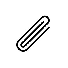 Vector Paperclip Icon – Minimalist Stationery, Document Attachment, Office Tool, Organization, and Document Symbol