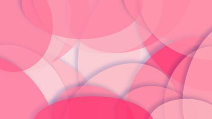 Abstract Pink Overlapping Circles Background