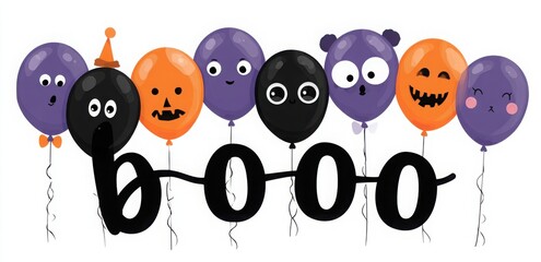 Fototapeta premium halloween ghost with balloon
