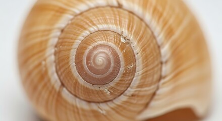 Intricate spiral pattern of a natural seashell, showcasing organic beauty and symmetry