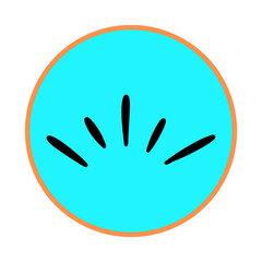 Bright idea symbol with rays of light