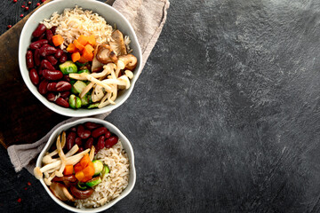 Healthy vegan food.