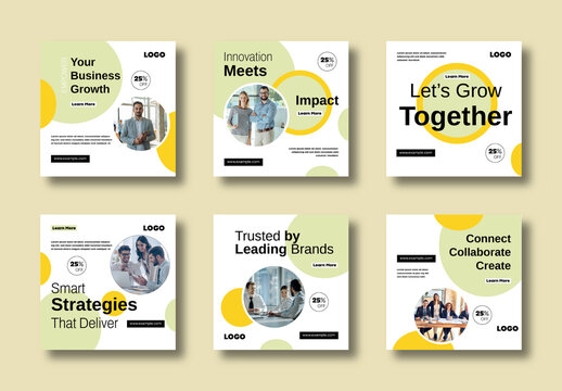 Modern Corporate Social Media Marketing Templates for Business Growth