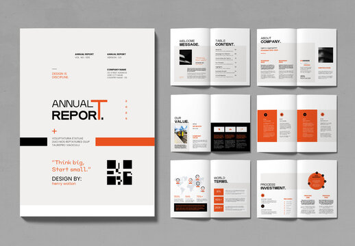 Professional Annual Report Template for Corporate Business