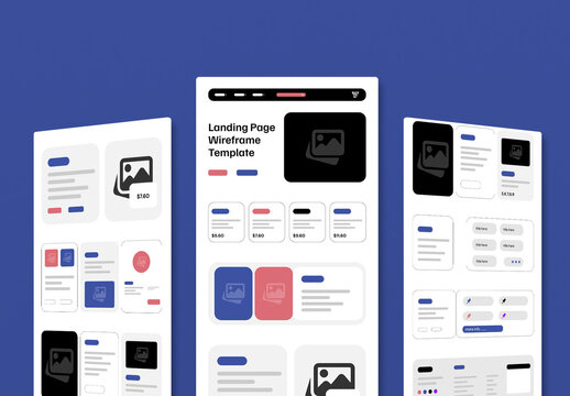 Website Wireframe Layout for UX and UI Designers